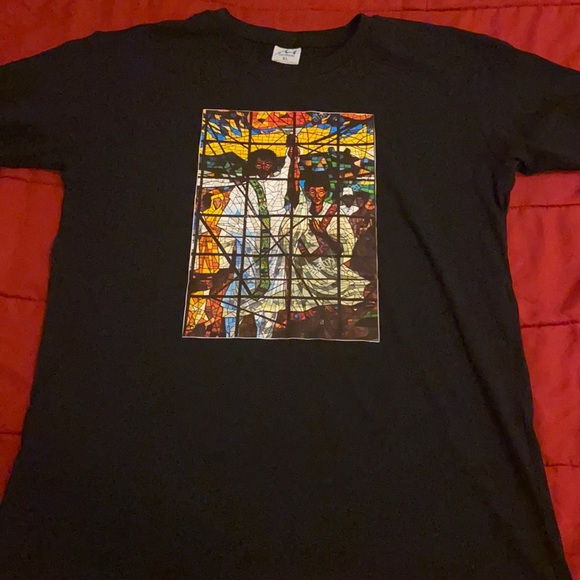 Ethiopian glass stain art graphic T-shirt - Picture 1 of 3